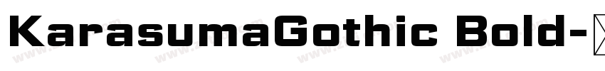 KarasumaGothic Bold字体转换